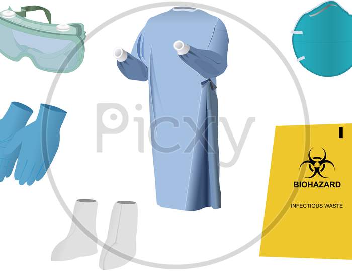 Vector Images of Personal Protective Equipment (PPE) Kit