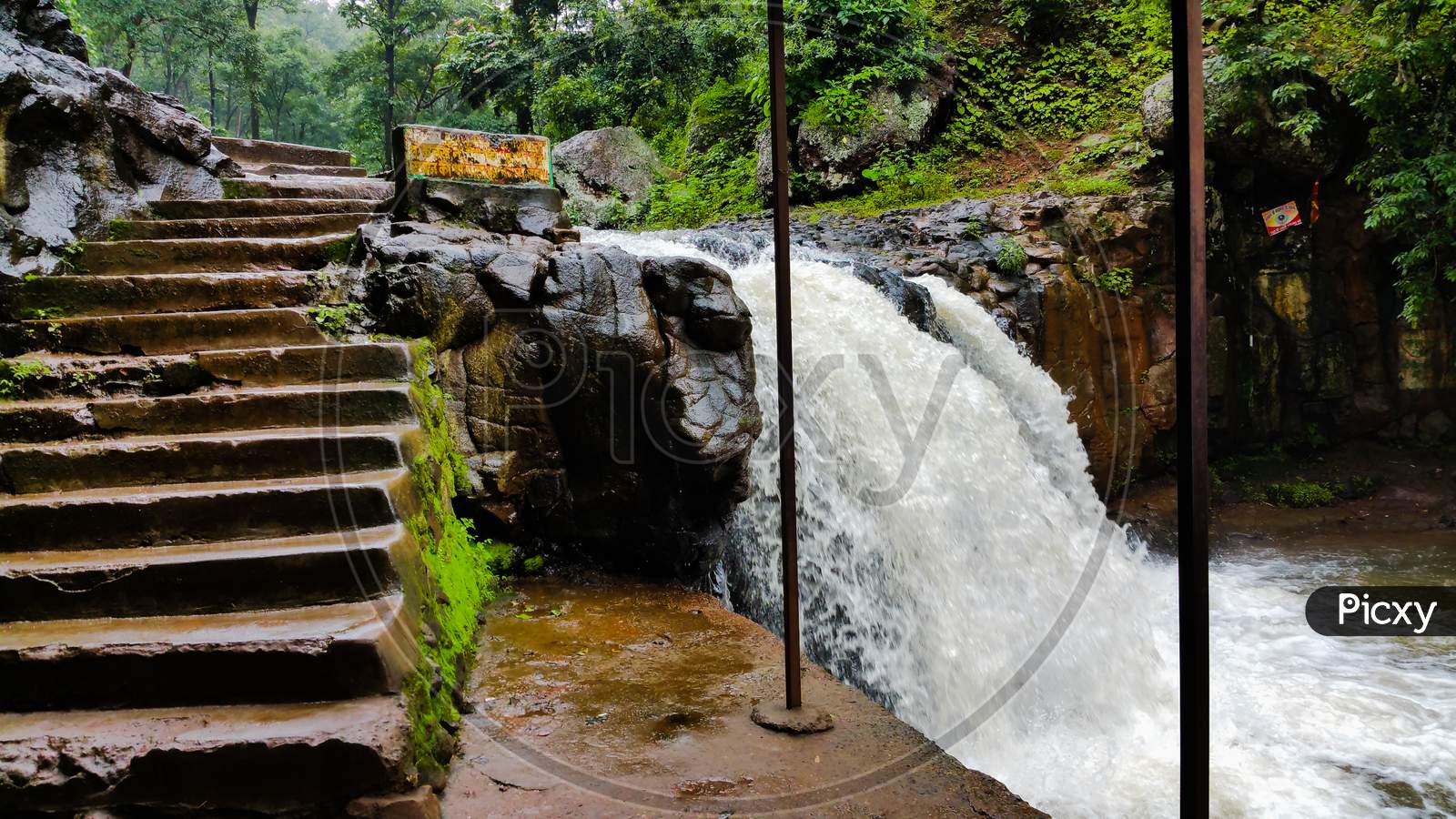 Narmada river waterfalls in Amarkantak