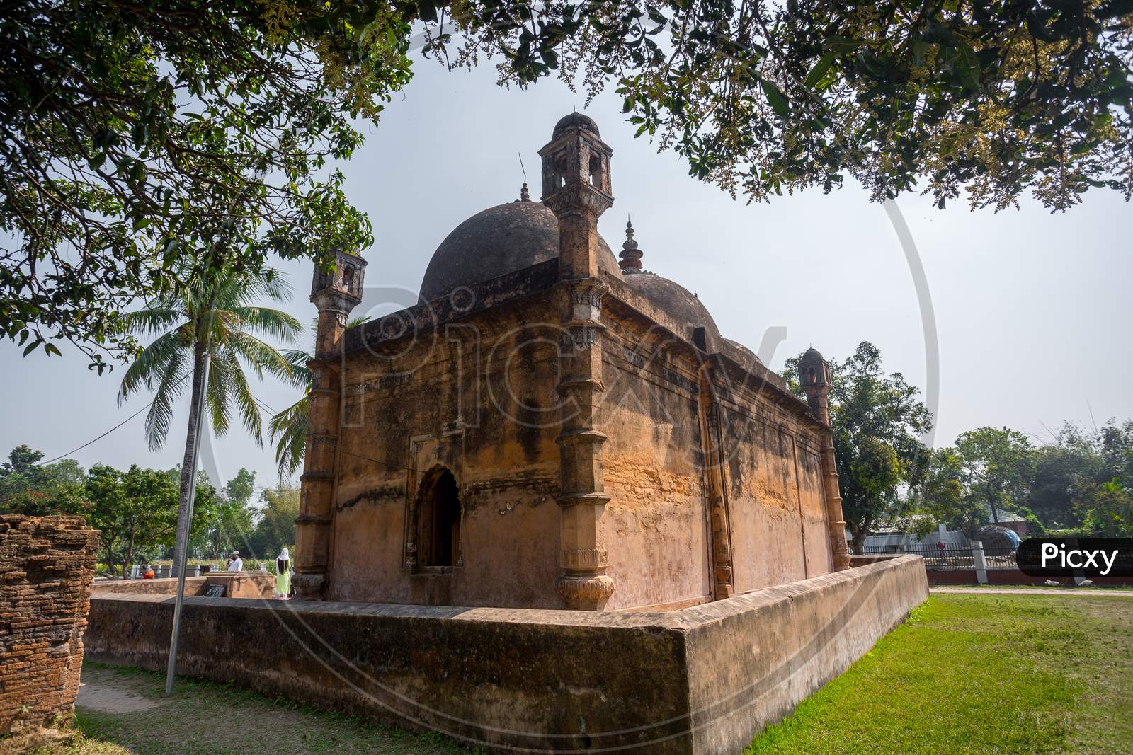 Image Of Bangladesh – March 2, 2019: Nayabad Mosque Back Side Views, Is ...