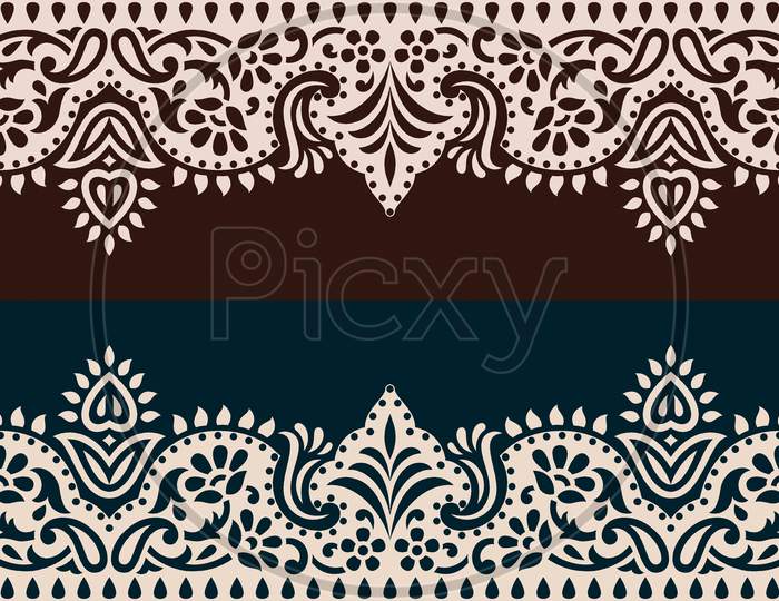 Floral Abstract Border Design Background