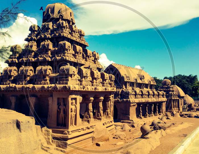 Five Rathas temple in Mahabhalipuram