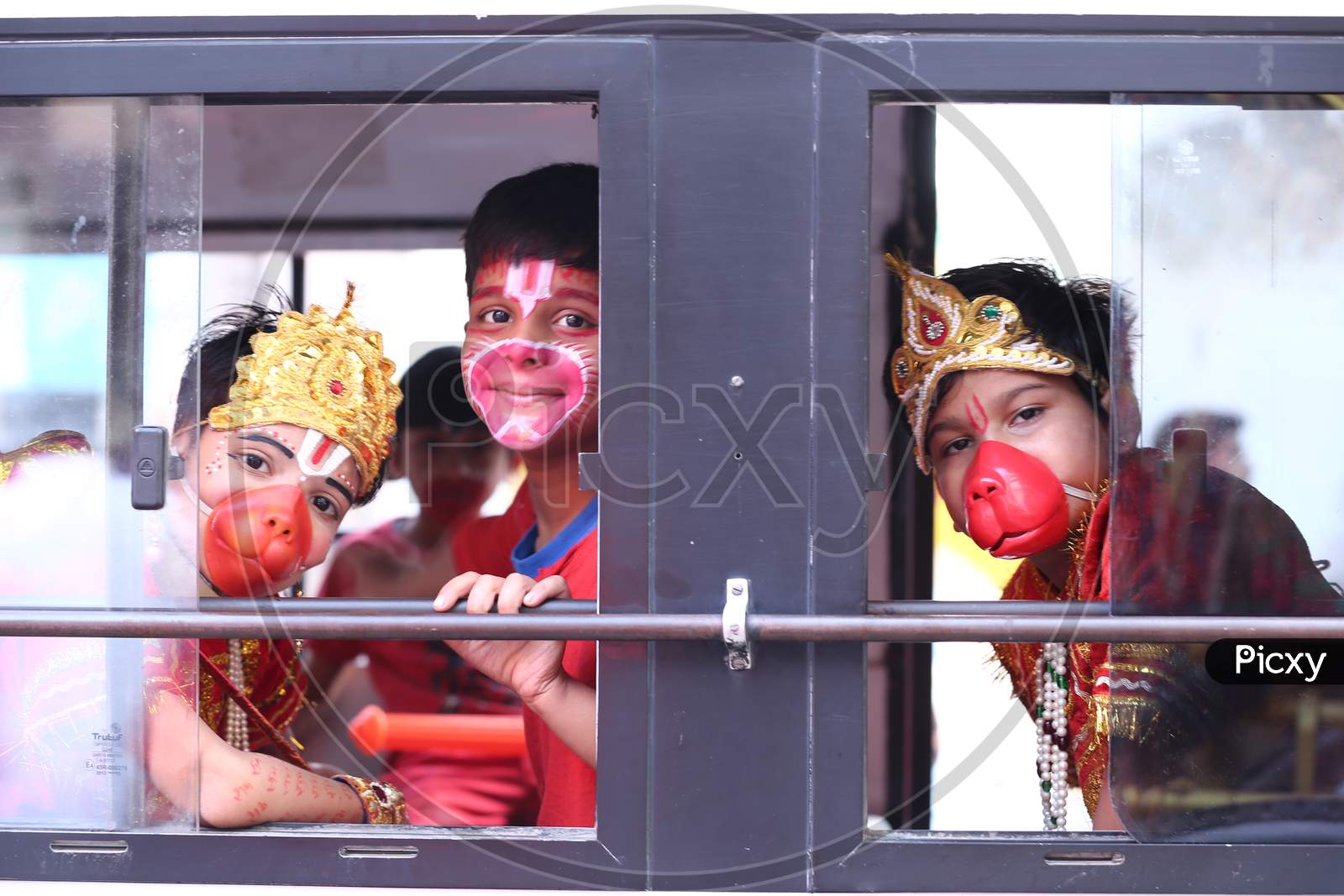 Indian Young boy Portraying Indian Mythological Characters And Indian Gods  In Pushkar Fair, Pushkar