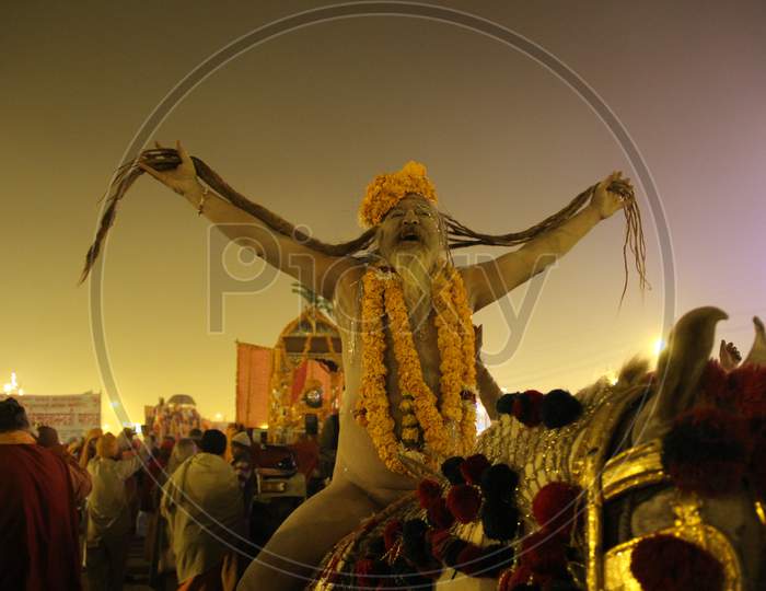 Aghori or Naga Sadhu At Allahabad Kumbh Mela