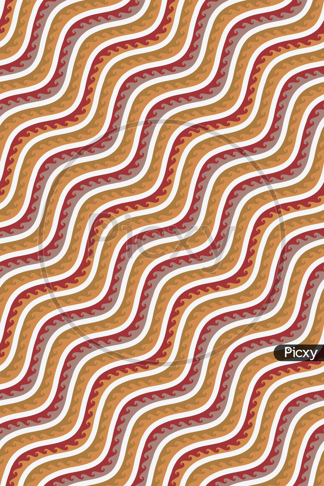 Seamless Colorful Traditional Wave Background