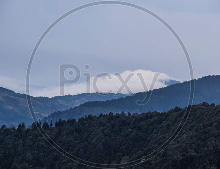 beautiful blue hill at sandakphu in Darjeeling