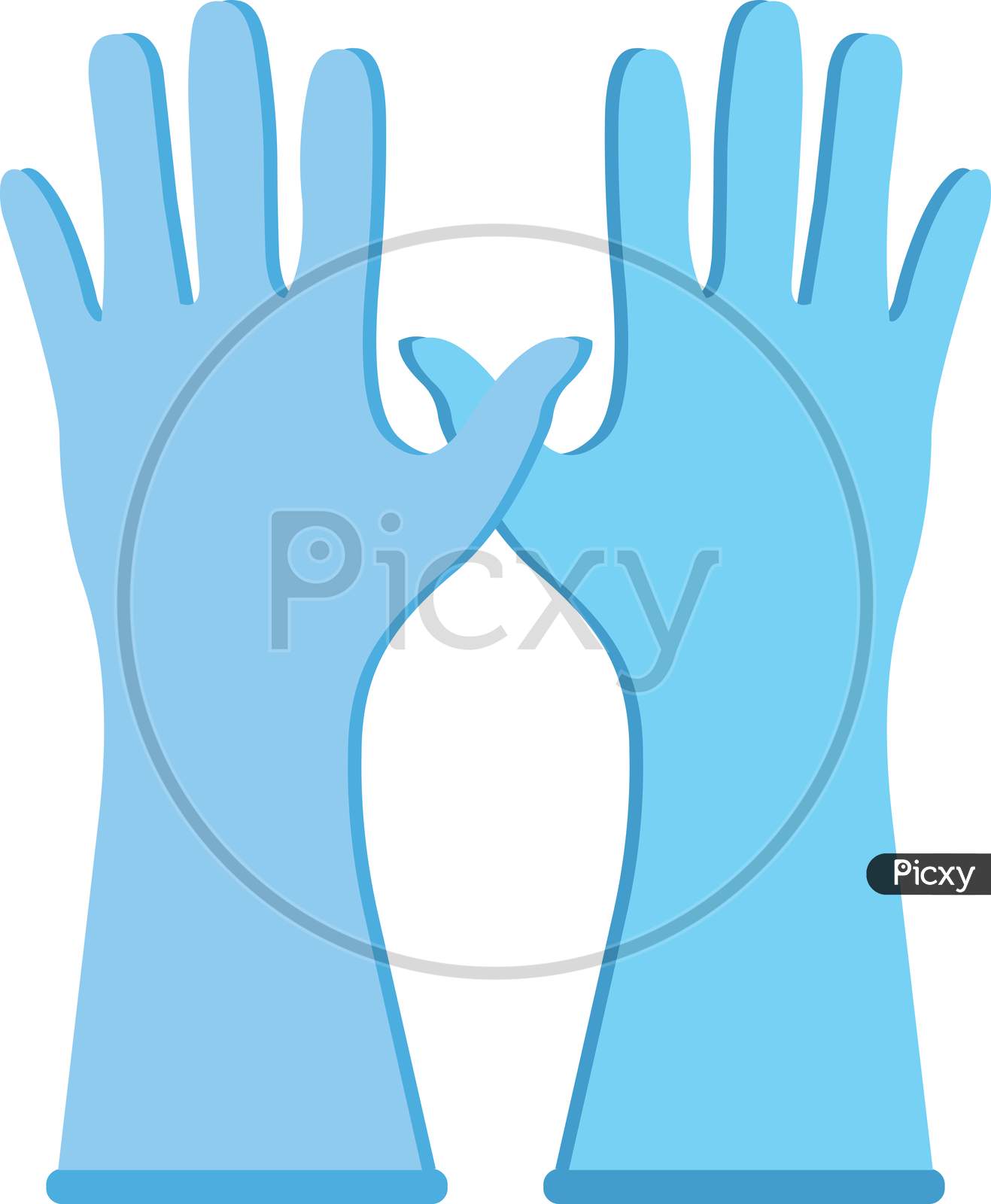 Vector Image of Disposable Surgical Gloves, a Personal Protective Equipment
