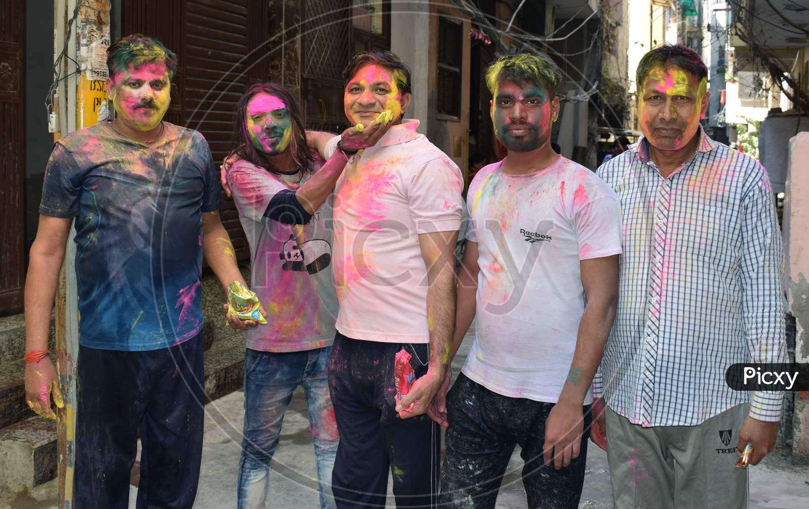 Indians playing with Colors during Holi Festival