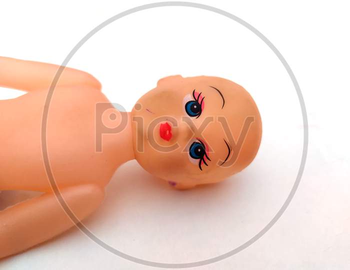 a children plastic toy isolated on white background