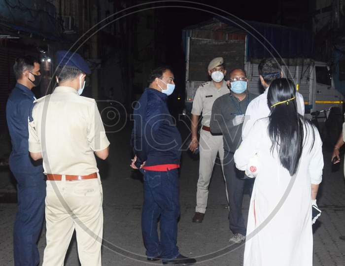 Assam Health Minister Dr. Himanta Biswa Sarma Visits Fancy Bazar After 15 COVID-19 Positive Cases Have Been Detected In Guwahati on May 13, 2020