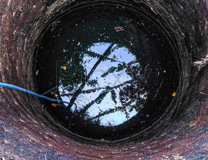 A photo of a well has been taken