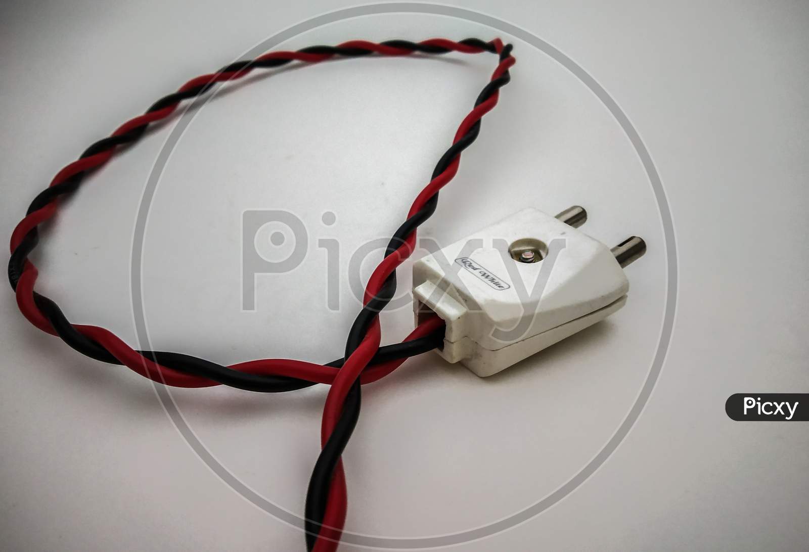 Electric Plug Close Up Isolated With White Background.