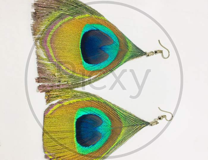 Peacock feather Earrings