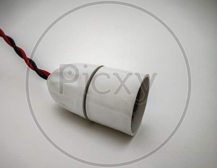 Light Bulb Holder Isolated With White Background
