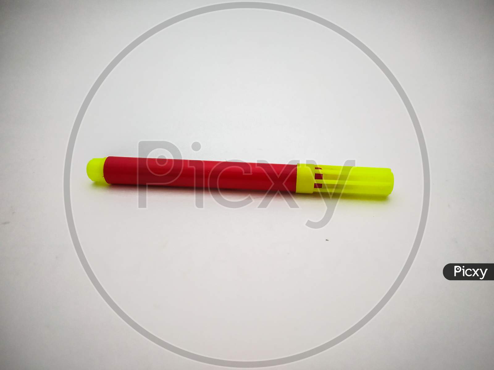 Red Sketch Pen Isolated With White Background.