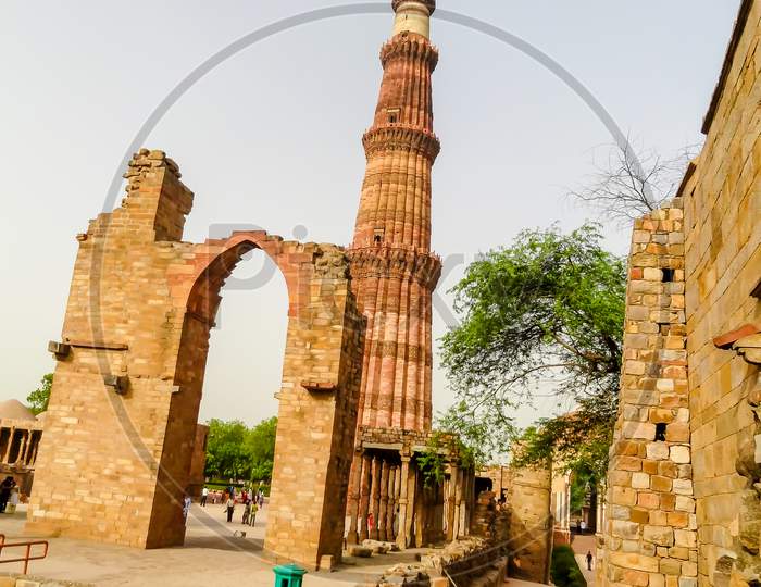 Qutb-Minar one of the most famous historical landmarks of India. The Qutub Complex
