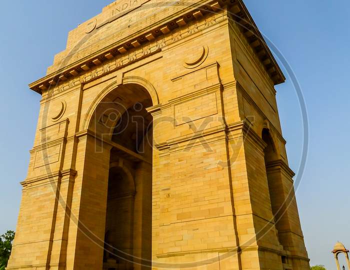 The India Gate is located in the center of New Delhi, the capital of India.
