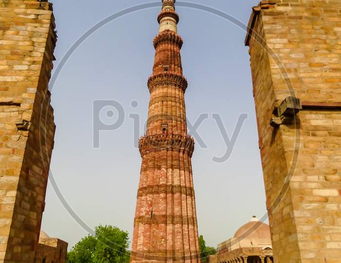 Qutb-Minar one of the most famous historical landmarks of India. The Qutub Complex