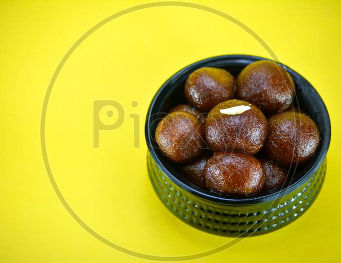 Indian traditional special sweet food gulab jamun. Sweet dish or indian dessert