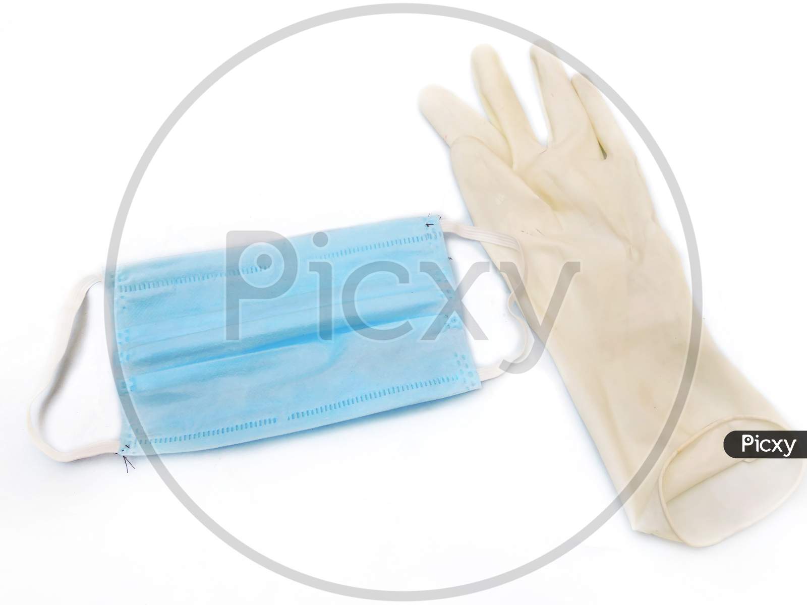 Surgical mask and gloves