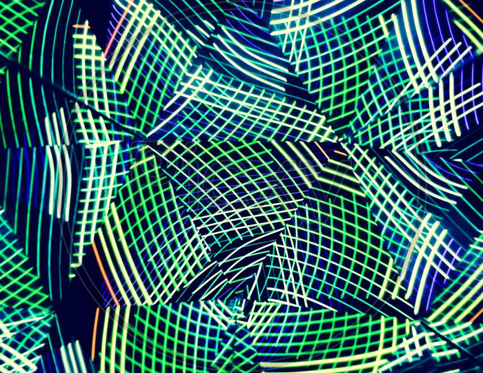Abstract Lights Of Different Colors. Geometric Patterns