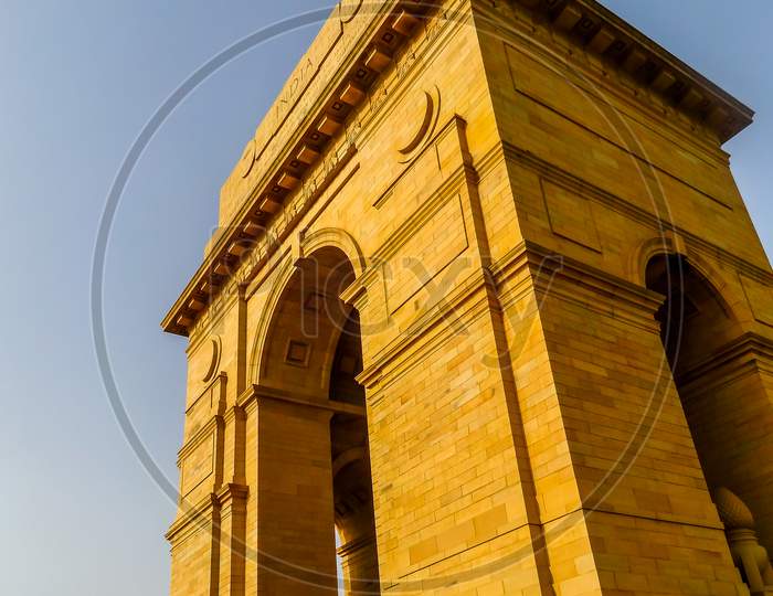 The India Gate is located in the center of New Delhi, the capital of India.