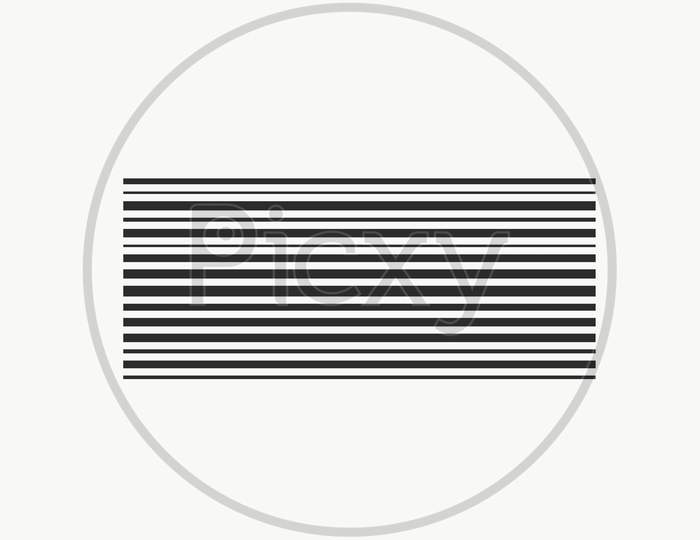 Black Color Bar Code With White Background