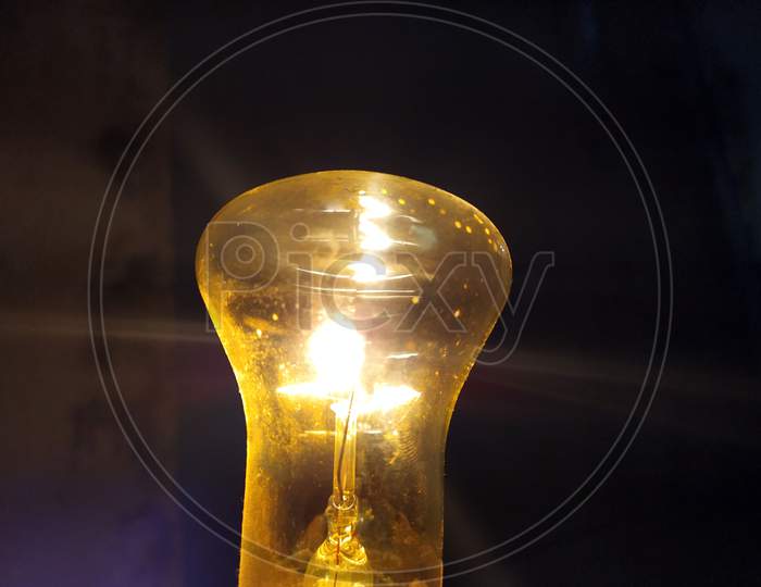 a light bulb getting light