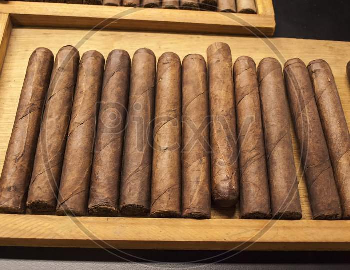 Hand rolled Cuban cigars