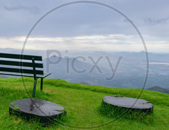 Nature View Bench With Amazing Landscape
