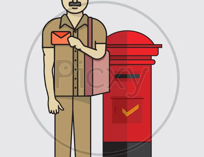 indian postman clip art