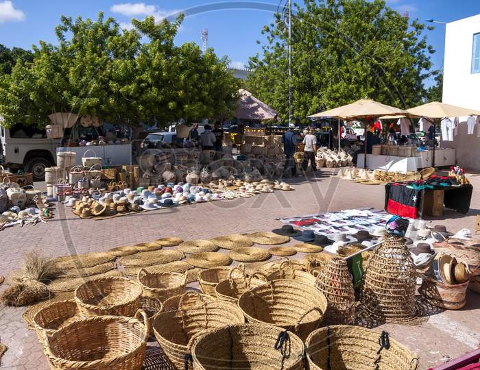 An open street market in Tunisia.