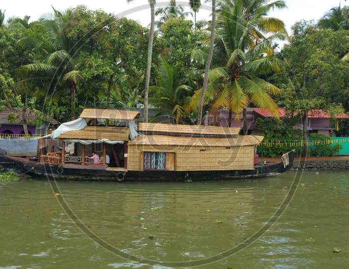 Houseboat on the backwaters of kerala