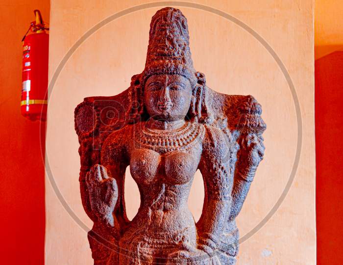 Unique Goddess statue, stone carving
