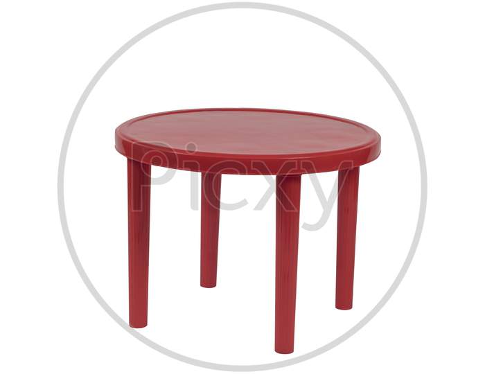 Plastic Table in White Background