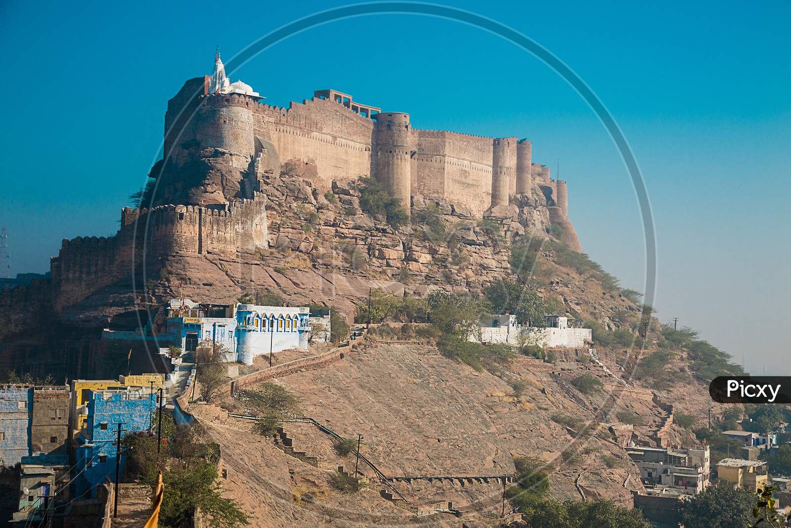 The Blue City And Mehrangarh Fort In Jodhpur. Rajasthan, India - Image