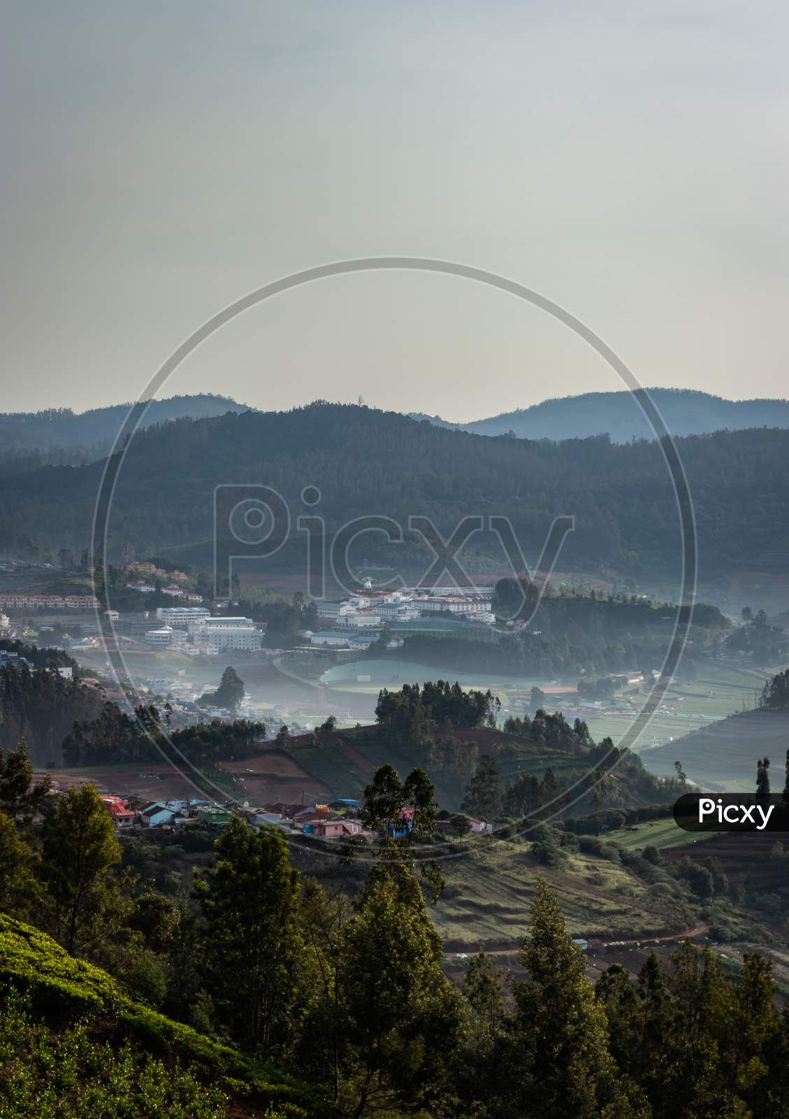 City View Ooty From Hill Top In Early Morning Or Dawn