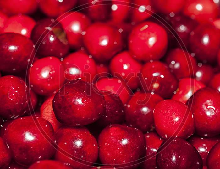 Close Up Of Cherries