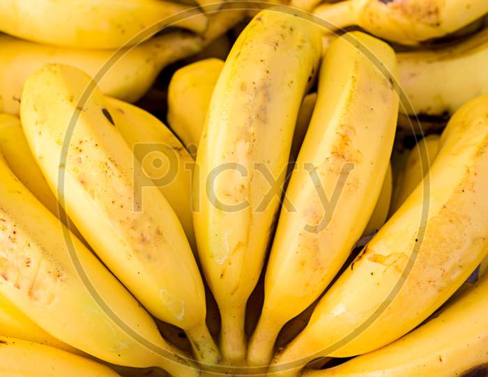 Bunch Of Rip Organic Bananas Background