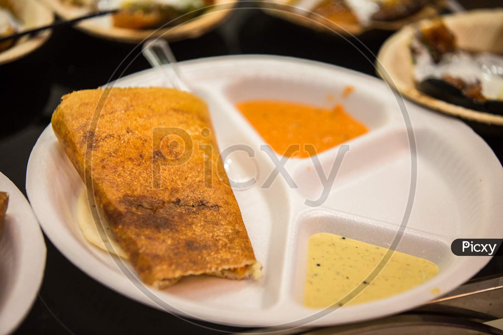 Masala Dosa In A Plate, South Indian Dish, Food Concept