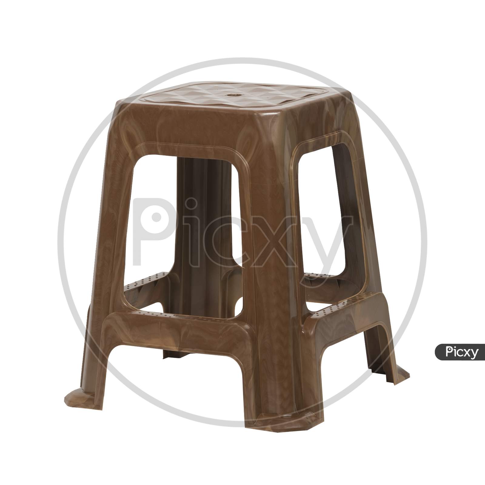 Plastic Stool in White Background