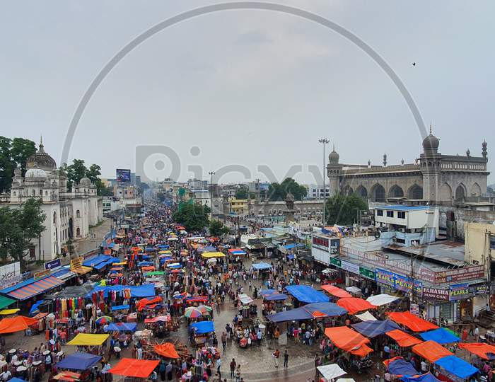 Busy Market near Charminar