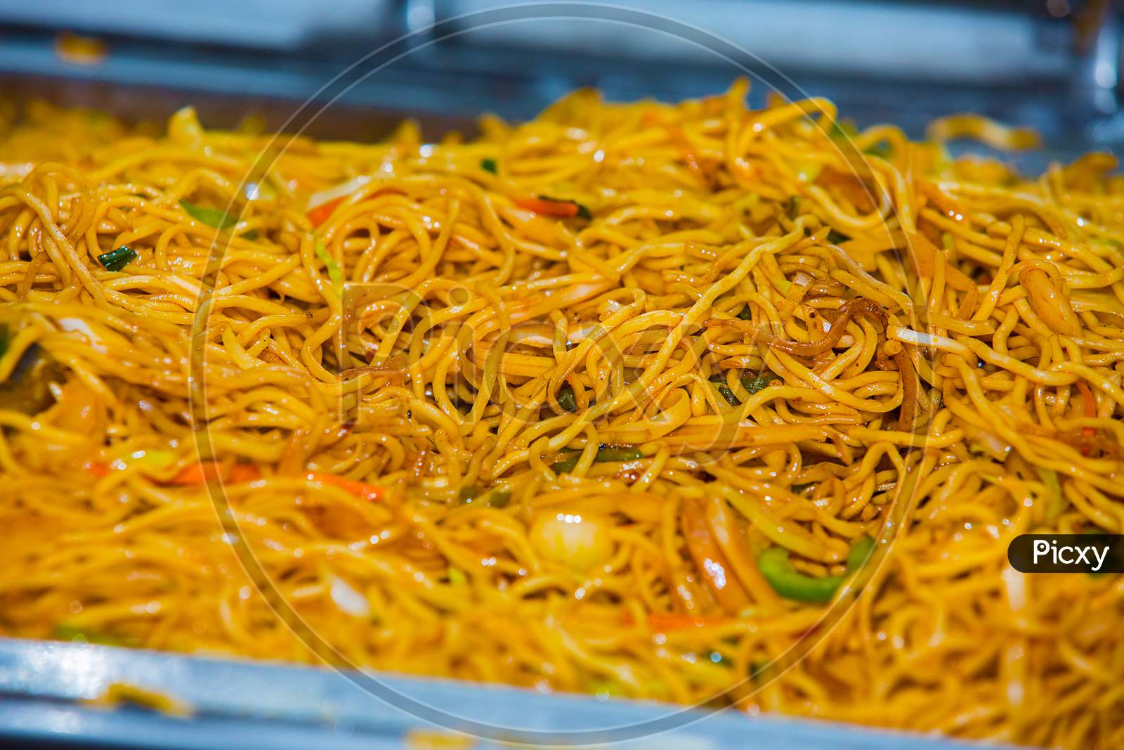 Chinese Fried Vegetable Hakka Noodle Dish, Background