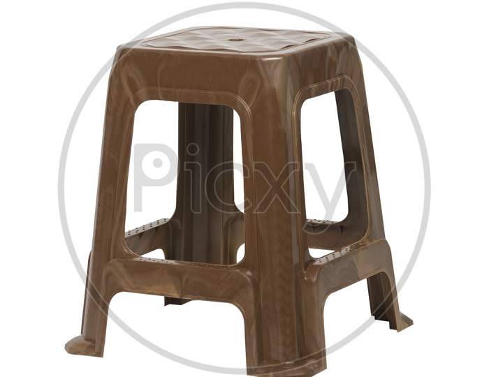 Plastic Stool in White Background