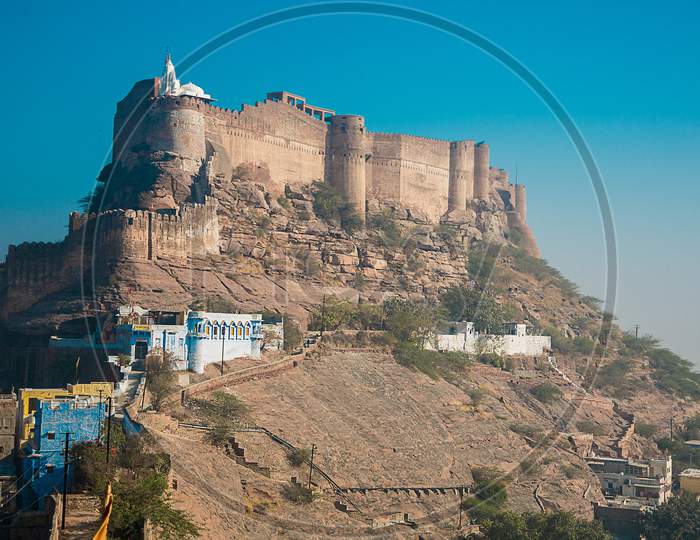 The Blue City And Mehrangarh Fort In Jodhpur. Rajasthan, India - Image