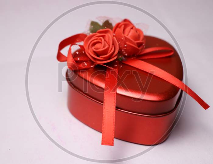 Valentines Day Gift Box For Him Or Her With Gift Ribbon