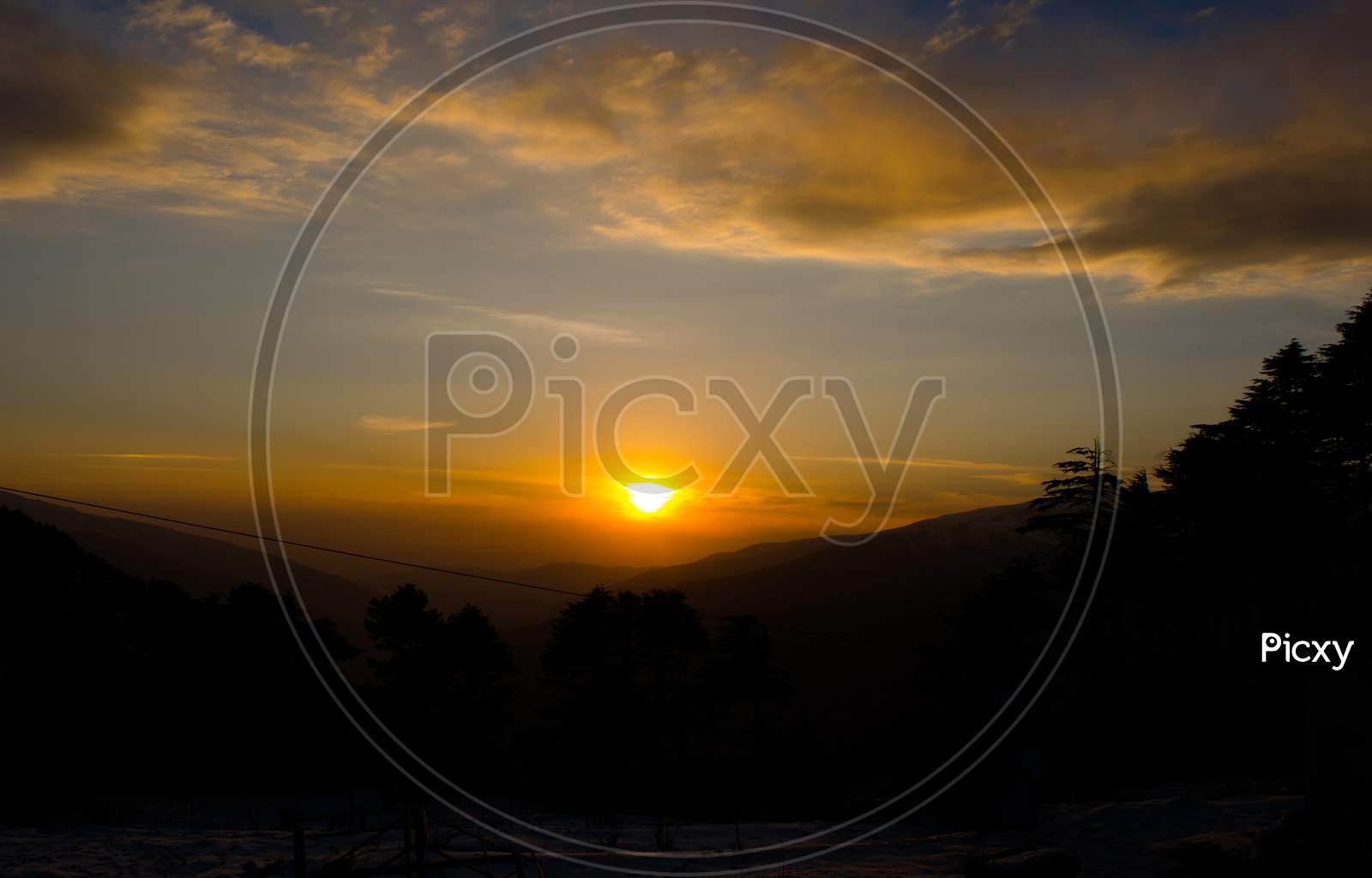 Beautiful Sunset view from mata Vaishnodevi darbar katra Jammu