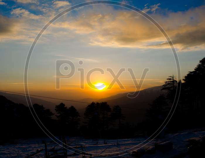 Beautiful Sunset view from mata Vaishnodevi darbar katra Jammu