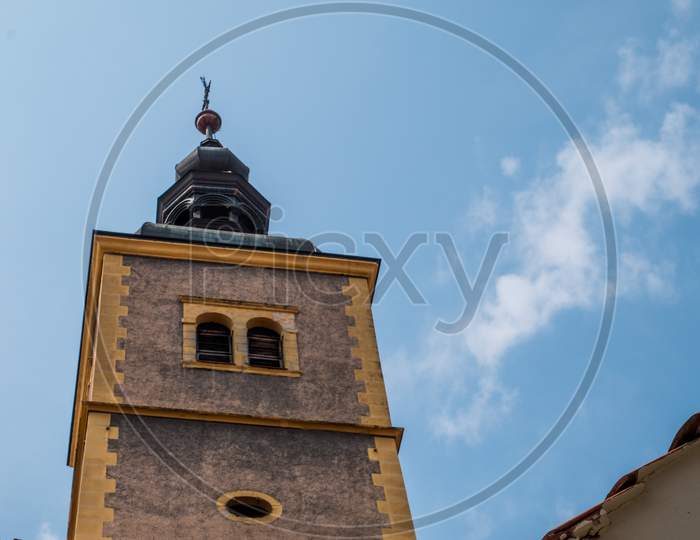 The Tower Of The Church Of St. John The Baptist. Varazdin, Croatia