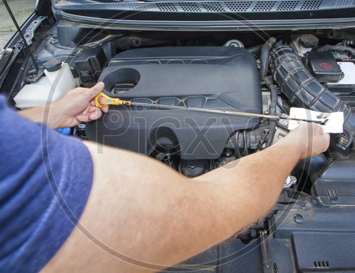 Car Engine Oil Check
