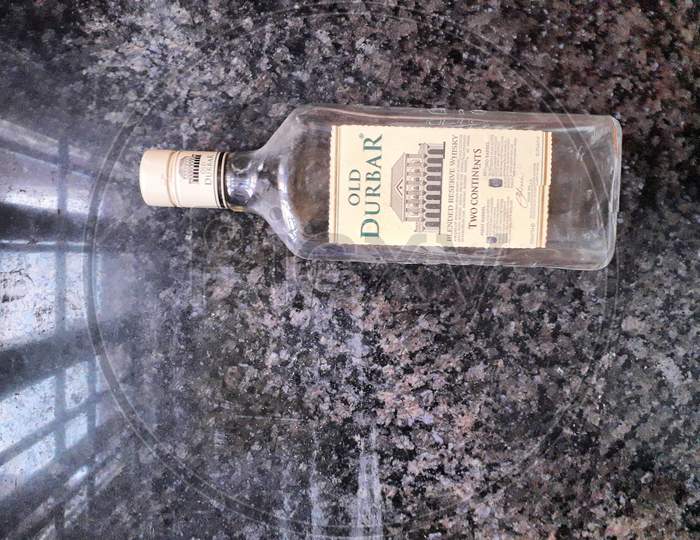 empty liquor bottle
